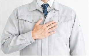作業服を着たスタッフ